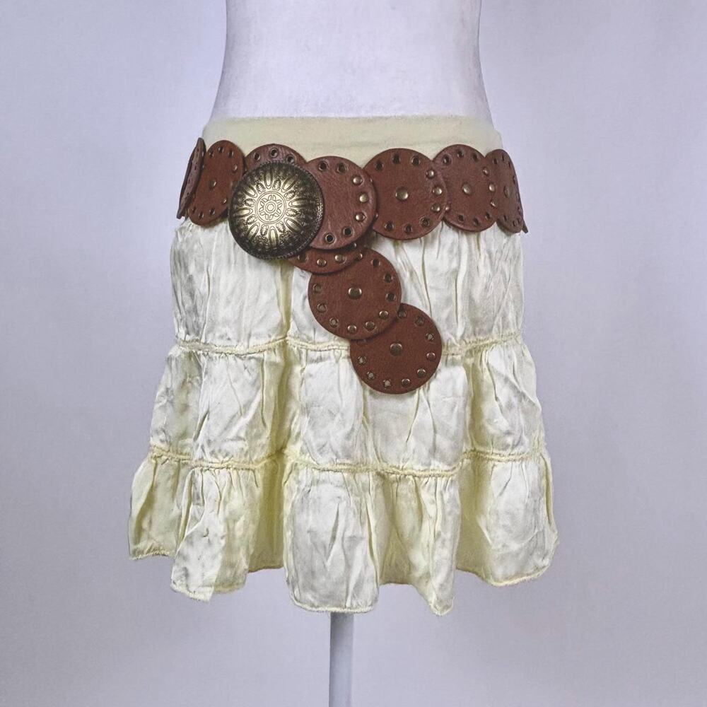 Vintage 1990s italian pastel yellow skirt